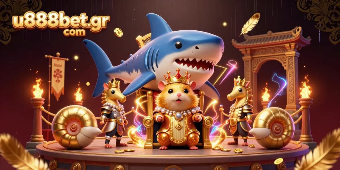 Experience thrilling gaming action at u888bet.gr com with this vibrant 3D casino scene featuring unique characters and dynamic elements.