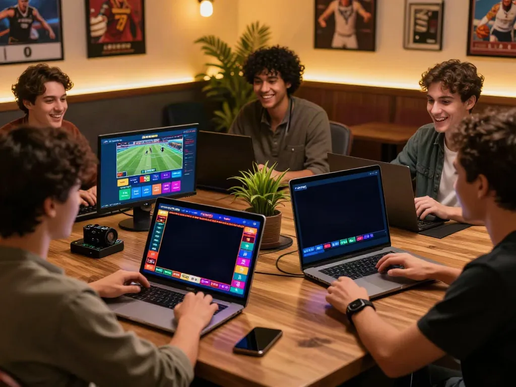 ZBET vua nhà cái online betting scene with diverse users engaging in sports and casino games.