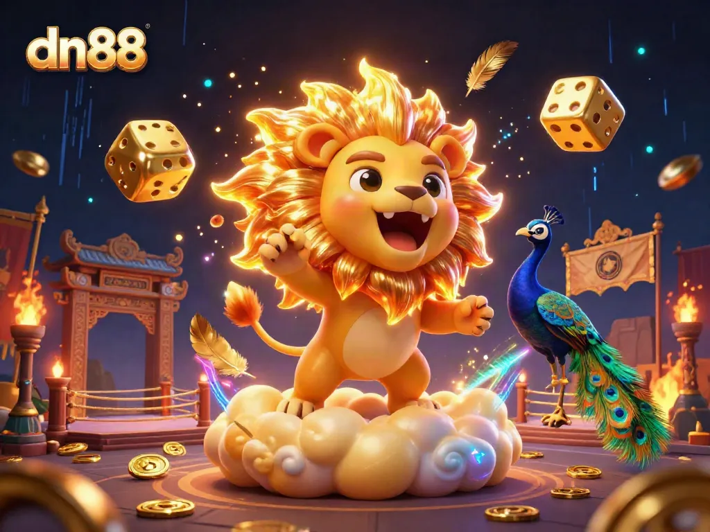 Join the gaming excitement at dn88 with vibrant casino elements and engaging characters!