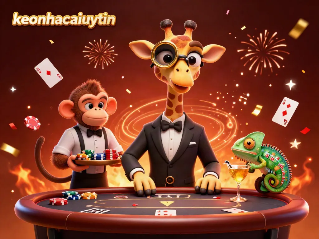 Engaging 3D illustration showcasing keonhacaiuytinn's exciting poker scene with vibrant casino elements.
