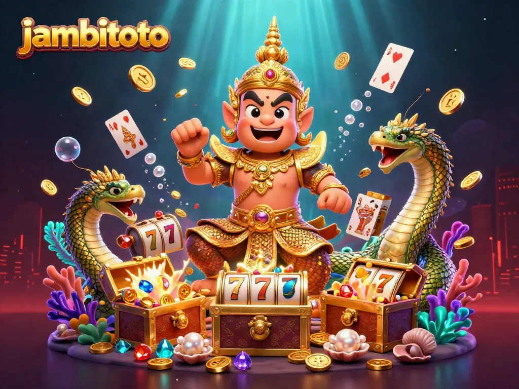 Experience the thrills of jambitoto with an underwater treasure hunt featuring gold coins and vibrant slot games.