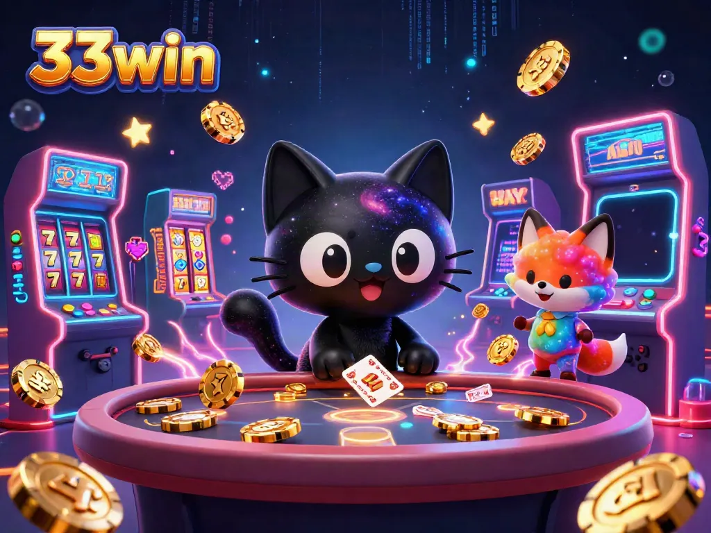 Experience exciting gaming moments at 33win with vibrant cosmic casino characters and engaging elements.