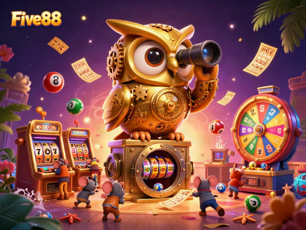 Five88 offers an engaging casino experience with dynamic games and vibrant elements showcasing gambling excitement.