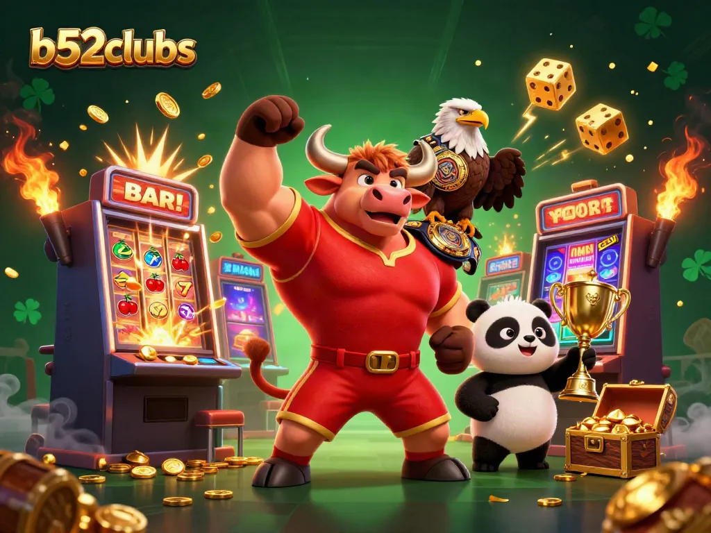 Engage with thrilling slot games at b52clubs featuring vibrant characters and exciting casino elements.