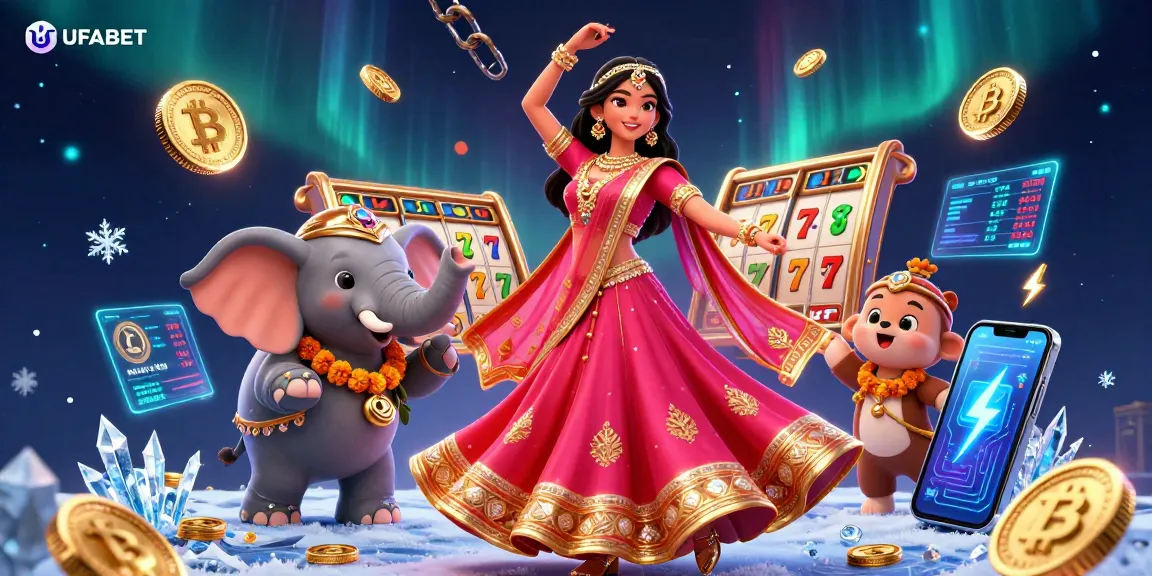 Experience the excitement of UFABET with vibrant slot reels, bejeweled elements, and stunning visuals.
