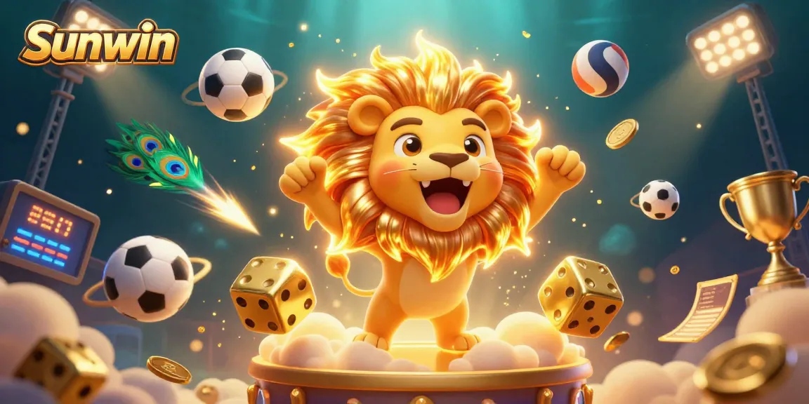 Sunwin offers thrilling gameplay with captivating symbols and characters in a vibrant casino scene.