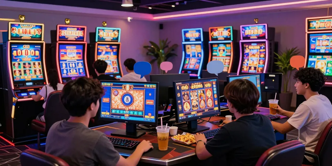 Situs slot deposit 10 ribu players enjoying vibrant online gaming experience with engaging slot machine visuals.