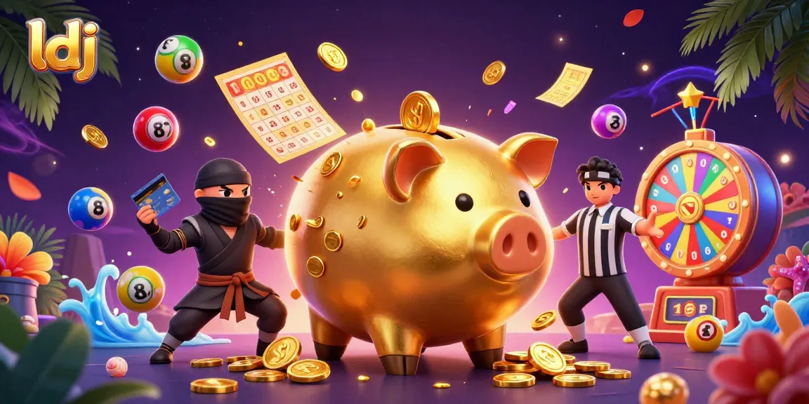 ldj players celebrate winning with colorful elements and dynamic characters in high-energy casino setting