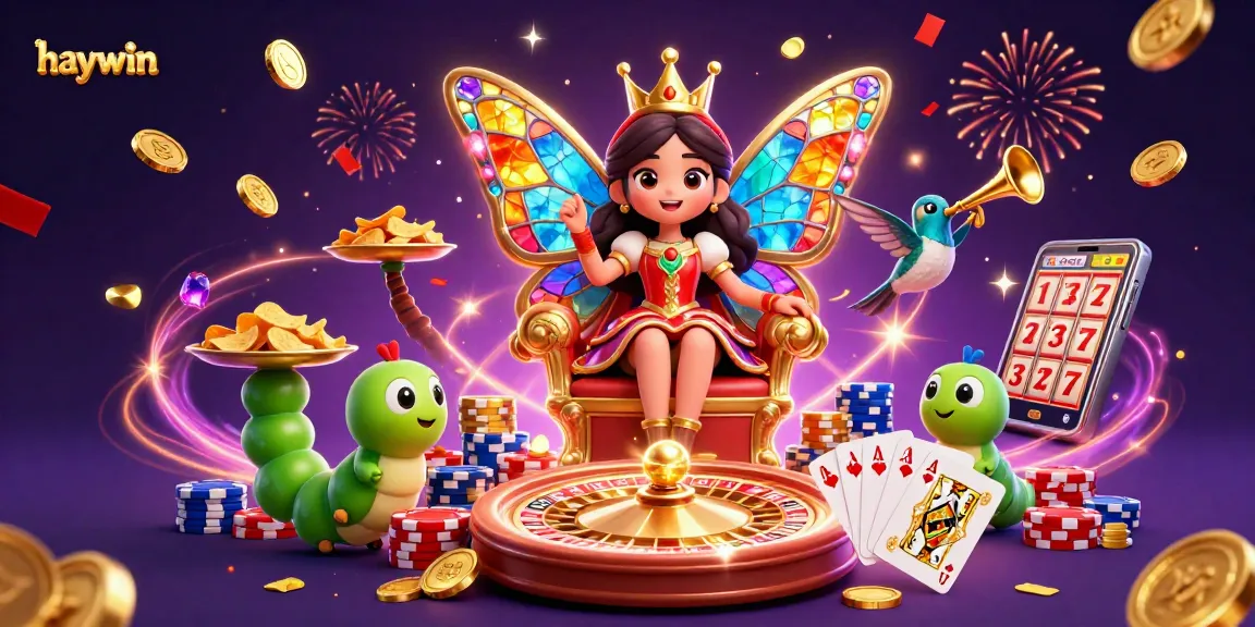 Experience thrilling gaming with haywin's captivating 3D casino illustration showcasing vibrant characters and rich gaming elements.
