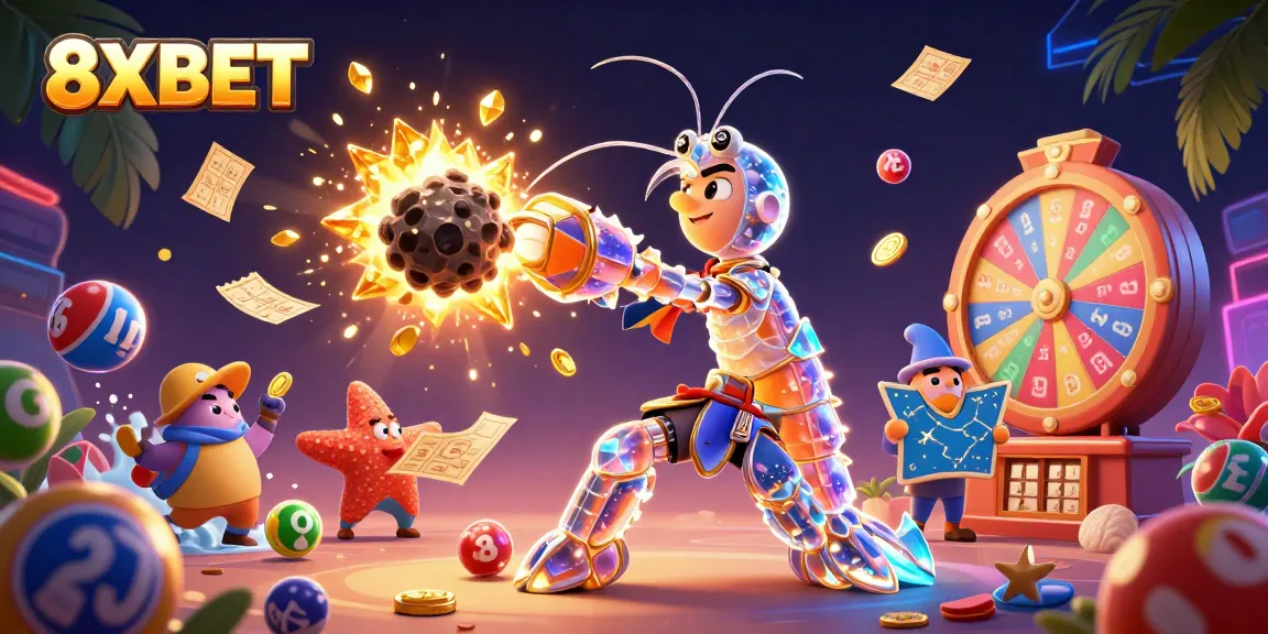 Experience thrilling wins with 8XBET's galactic gaming scene bursting with excitement and golden treasures.