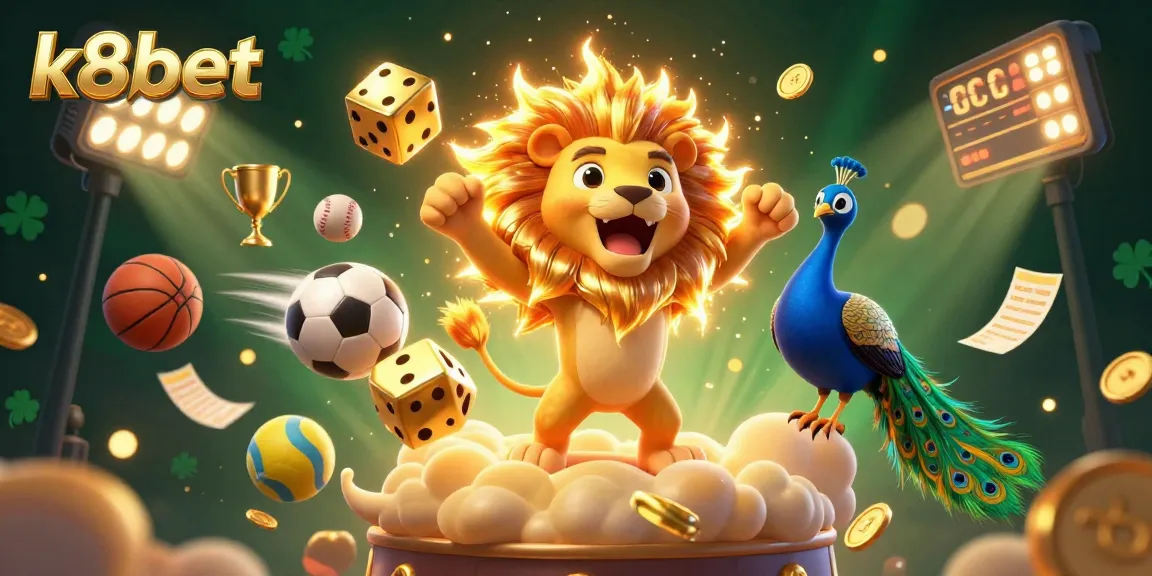 Experience thrilling wins at k8bet with dynamic gaming elements and vibrant 3D illustrations.