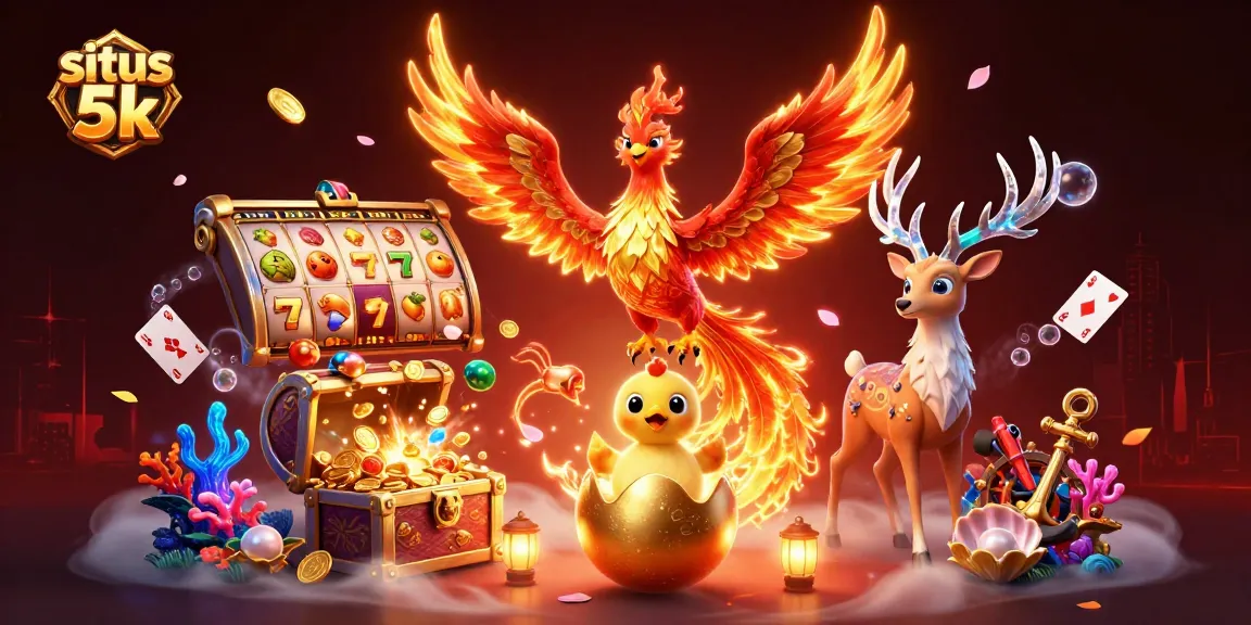 Experience situs 5k with vibrant slot gaming elements, showcasing the thrilling atmosphere.