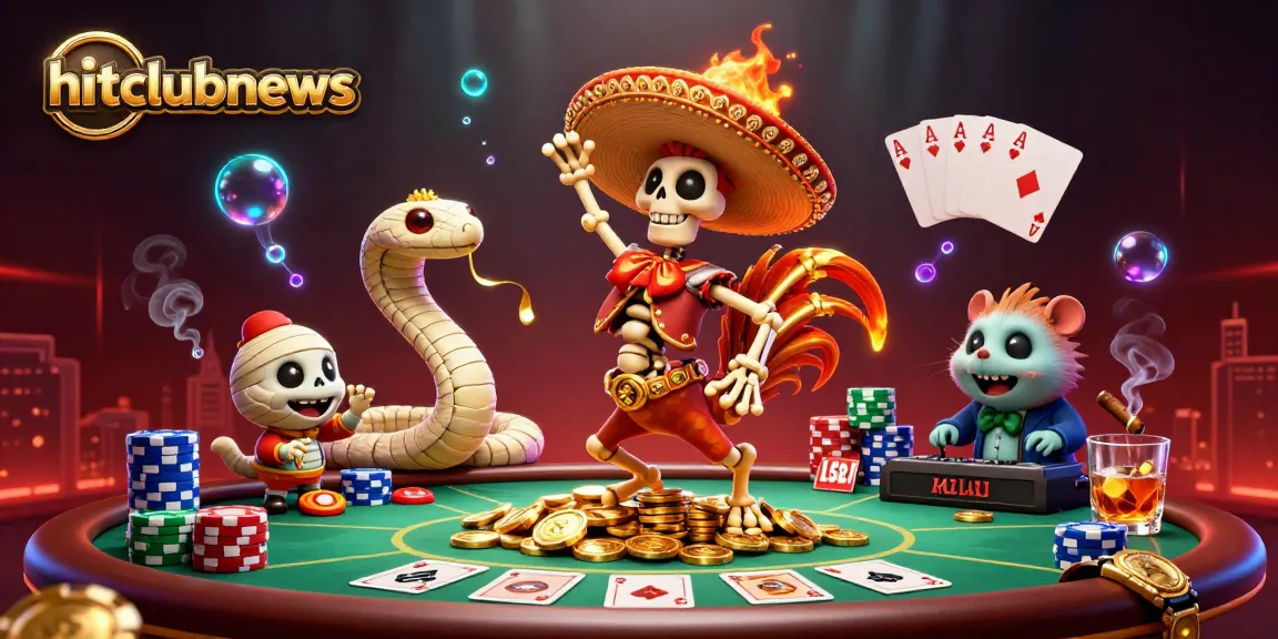 Experience the thrill at hitclubnews with a vibrant scene of gaming excitement featuring rich casino elements.