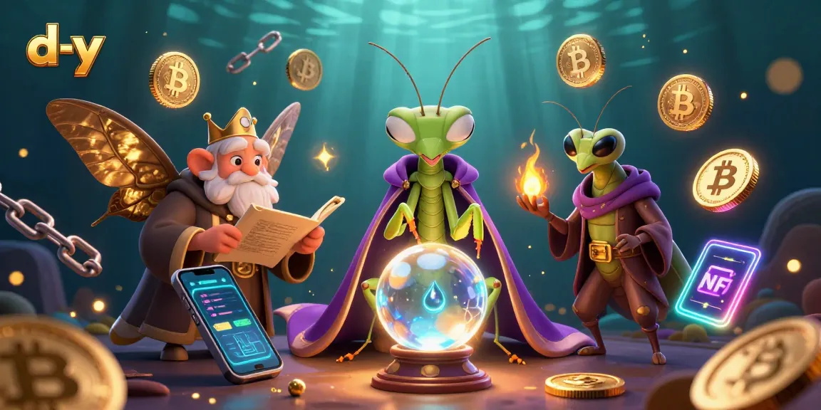 d-y reveals new strategies amid floating digital coins in a vibrant casino scene.