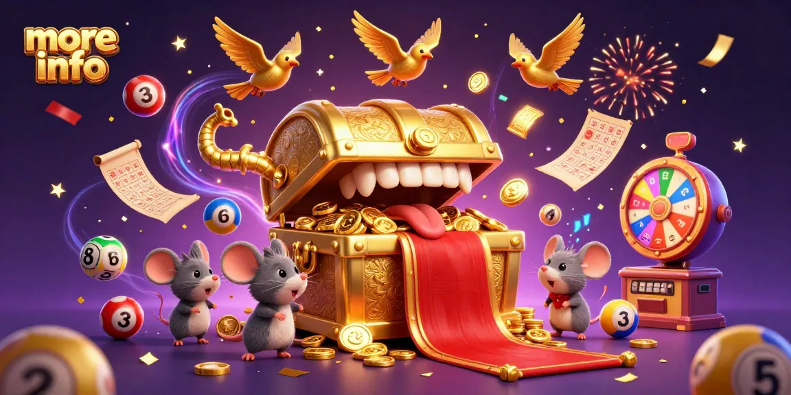 Bettors explore a vibrant casino scene highlighting lottery balls, bingo cards, and more info on exciting games.