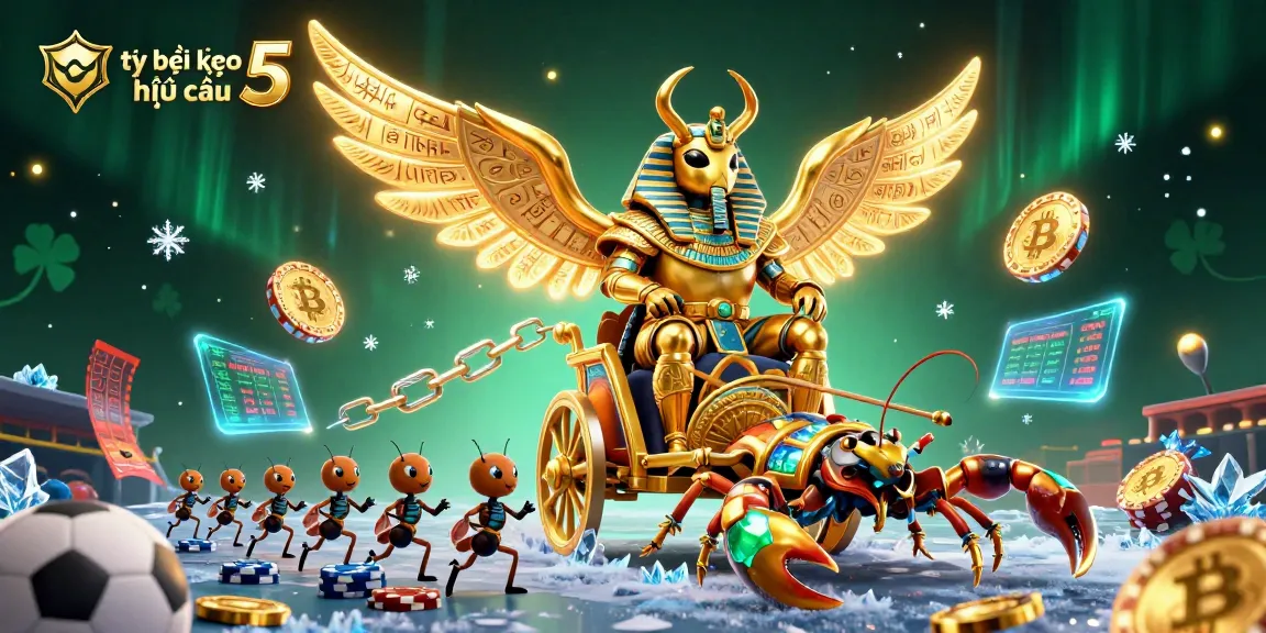 Engage in thrilling betting action with tỷ lệ kèo nhà cái 5, showcased in an eye-catching 3D scene.
