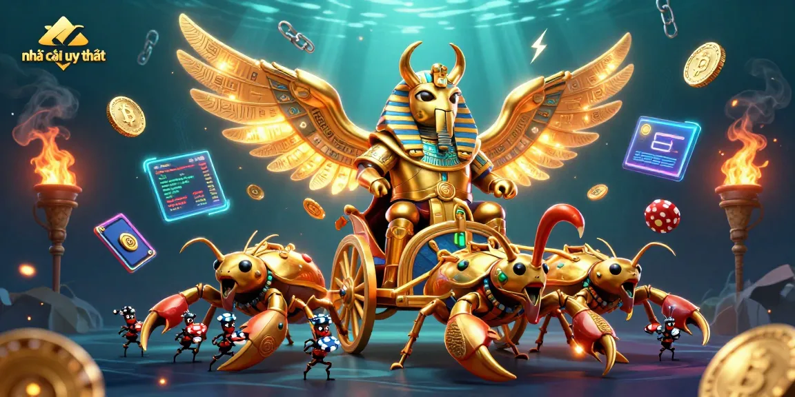Engage with nhà cái uy tín through vibrant 3D illustration showcasing dynamic casino elements and characters.