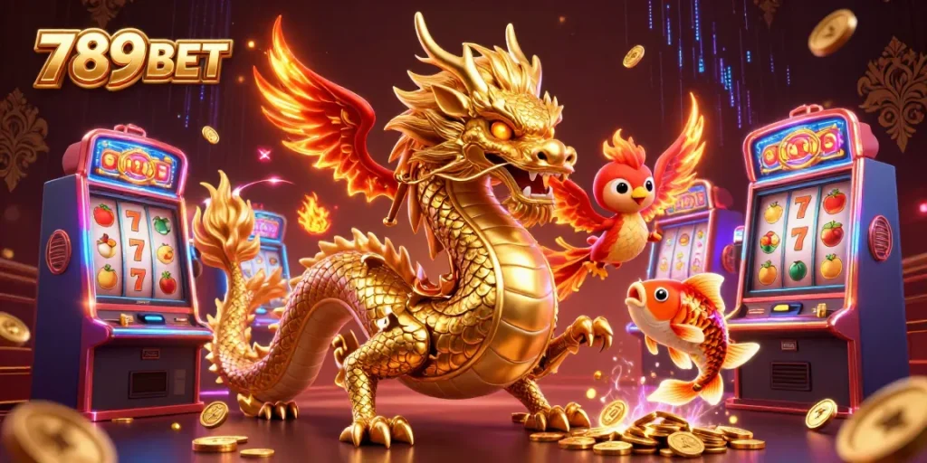 Experience thrilling gameplay at 789BET with vibrant slot machines and magical characters.